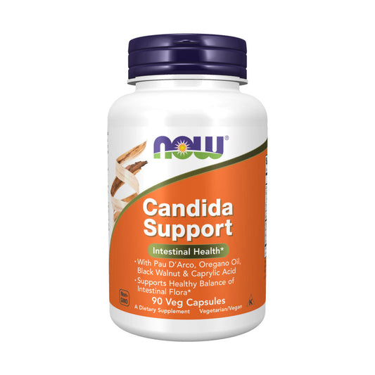 NOW Candida Support - 90 Veg Capsules - Intestinal Health
